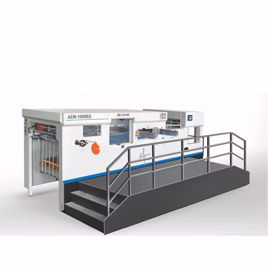Carton Box Die Cutter Automatic Lead Edge Feeding System Platen Die Cutting and Creasing Machine for Paperboard Box